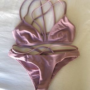 bnwot ripcurl surf bikini mauve